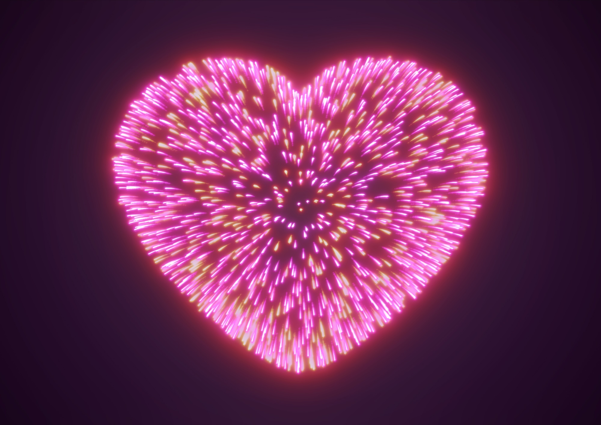 Ein Feuerwerk oder eine Lichtshow